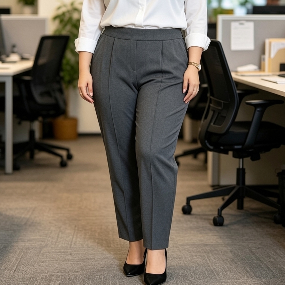 Frank Lyman Design Charcoal Pull-On Dress Pants Women’s Size 14 Made in Canada
